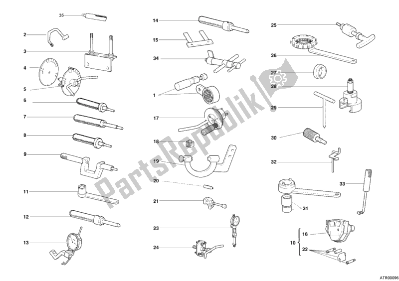 All parts for the Workshop Service Tools, Engine of the Ducati Multistrada 1100 USA 2007